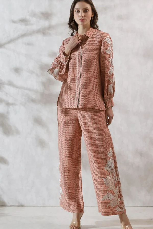 RANNA GILL Taylor Blouse Red Flash Sale