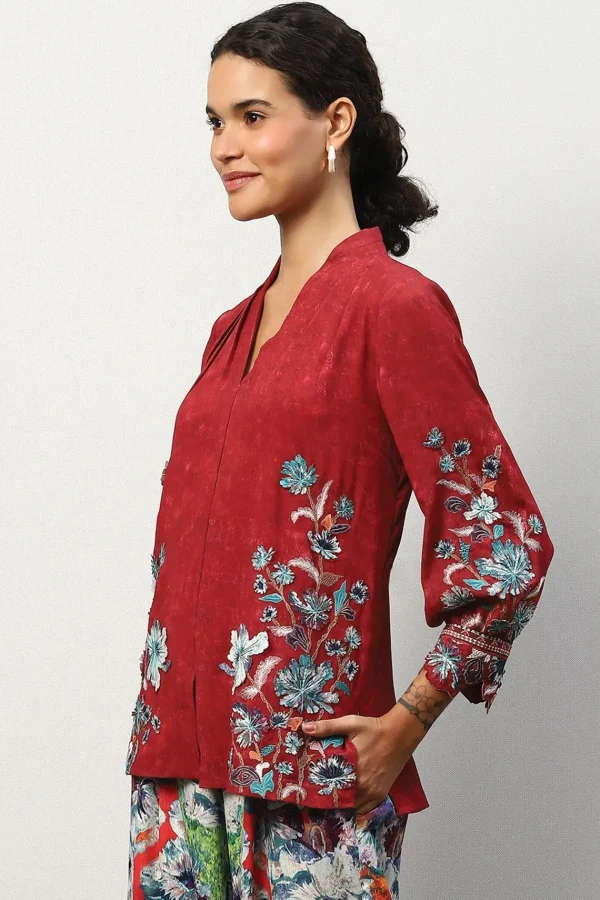 RANNA GILL Tiana Blouse Red Hot