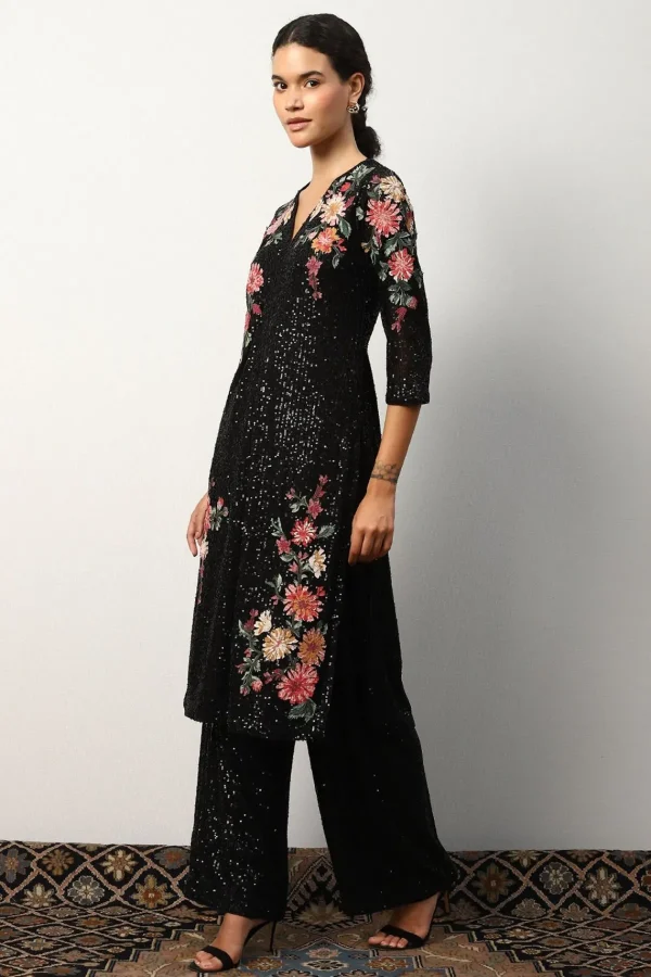 RANNA GILL Trivana Tunic Set Black Clearance