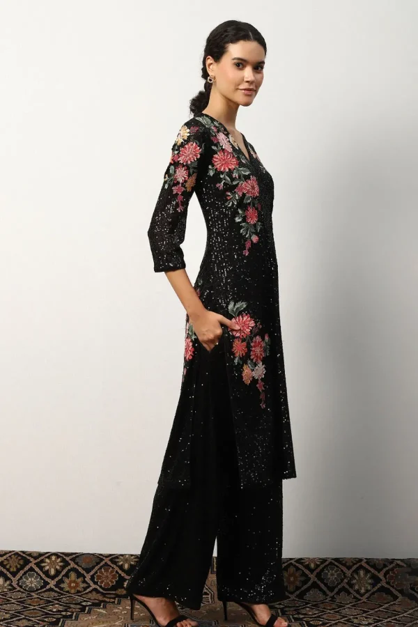 RANNA GILL Trivana Tunic Set Black Clearance