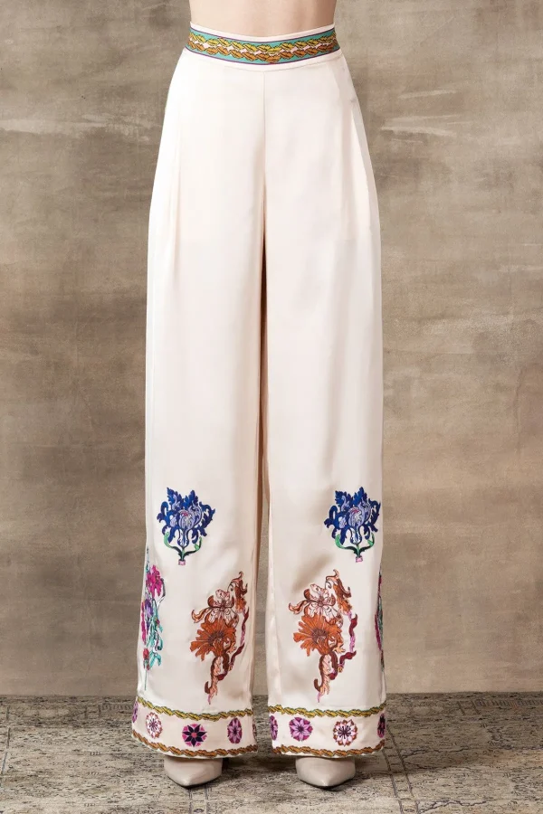 RANNA GILL Valencia Wide-Leg Pants Snow White Store
