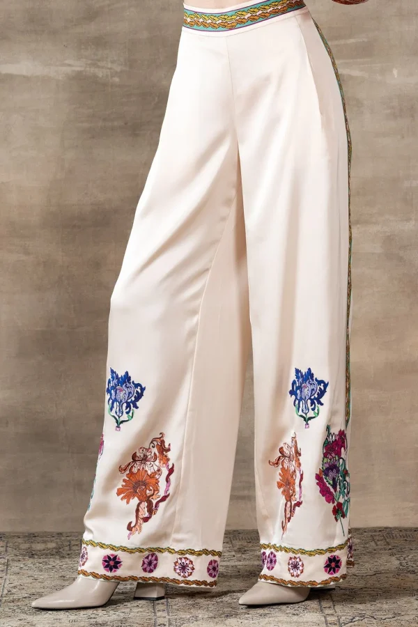 RANNA GILL Valencia Wide-Leg Pants Snow White Store