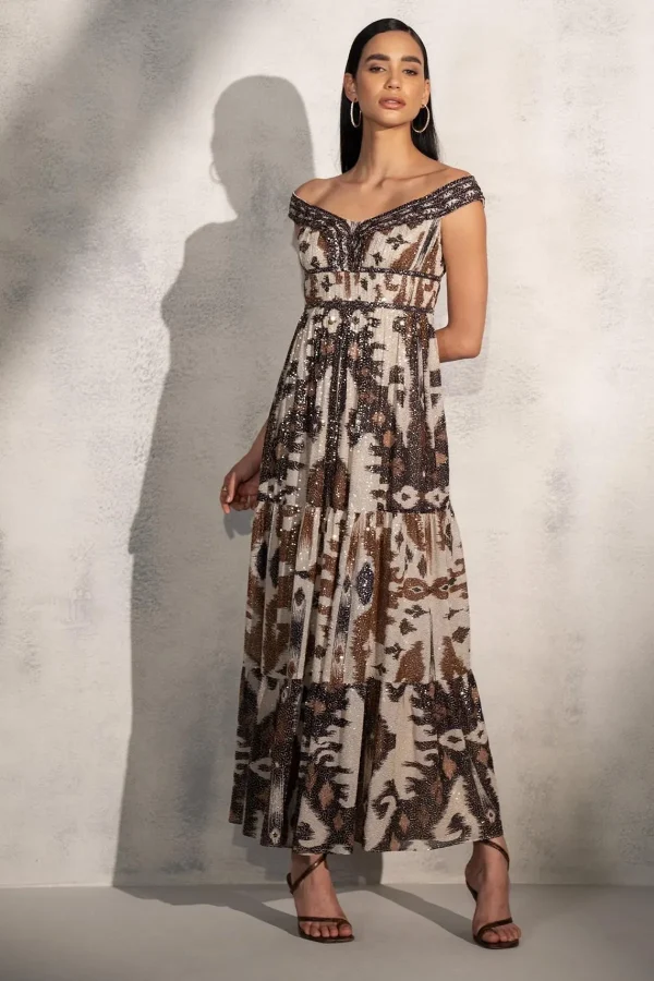 RANNA GILL Valery Dress Brown Sale